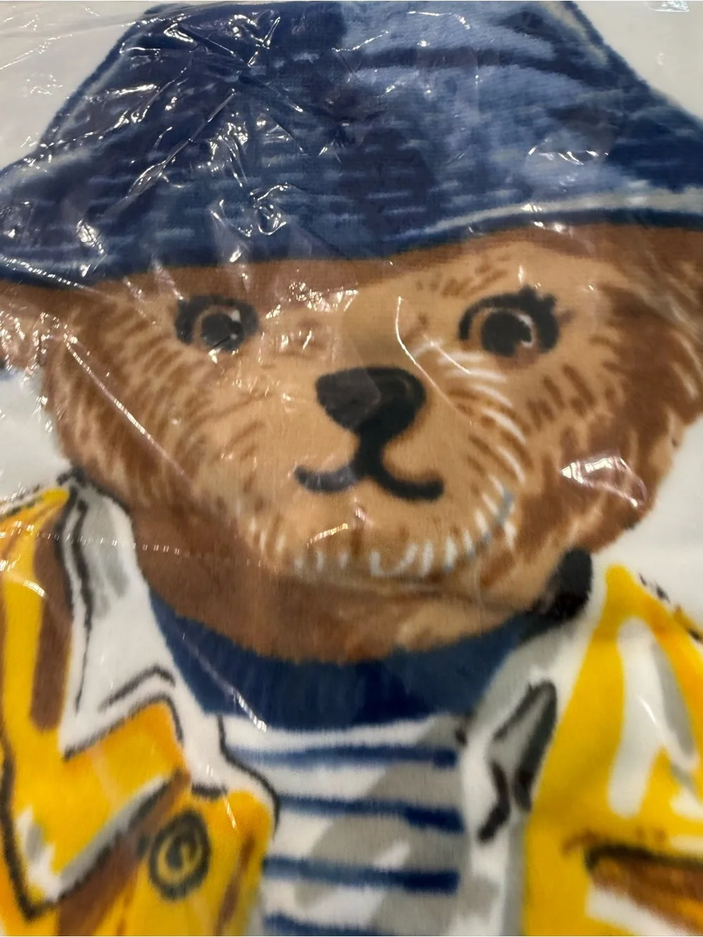 New womens Ralph Lauren Polo Bear Print Tee with Yellow Jacket Beach Towel